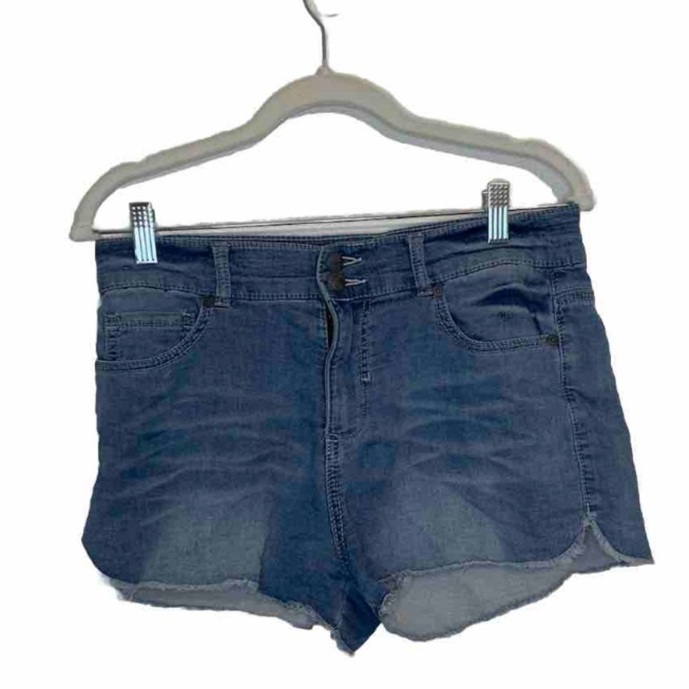 Vanilla Star Stretch Denim Blue Jean Shorts Size 13 Cut-Offs Summer Boho Cowgirl
